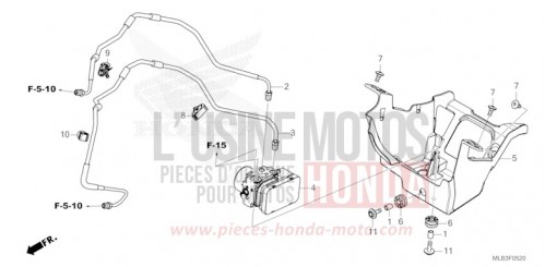 ABS MODULATOR/BRAKE PIPE CB750AS de 2025
